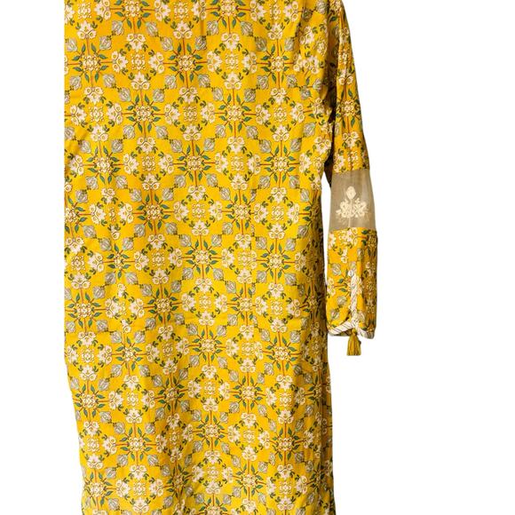 W for Woman Yellow Floral Print Tunic Dress – Size 10 - Picture 5 of 11